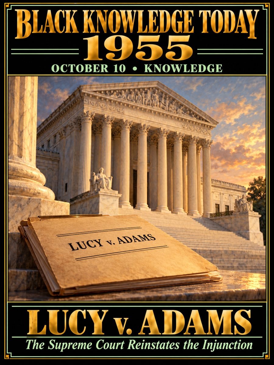 1955 — The Supreme Court ordered the University of Alabama not to bar Autherine Lucy by race