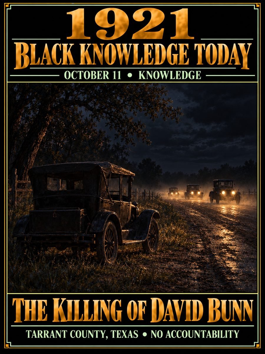 1921 — Texas officers shot and killed David Bunn, a handcuffed Black man fleeing a lynch mob