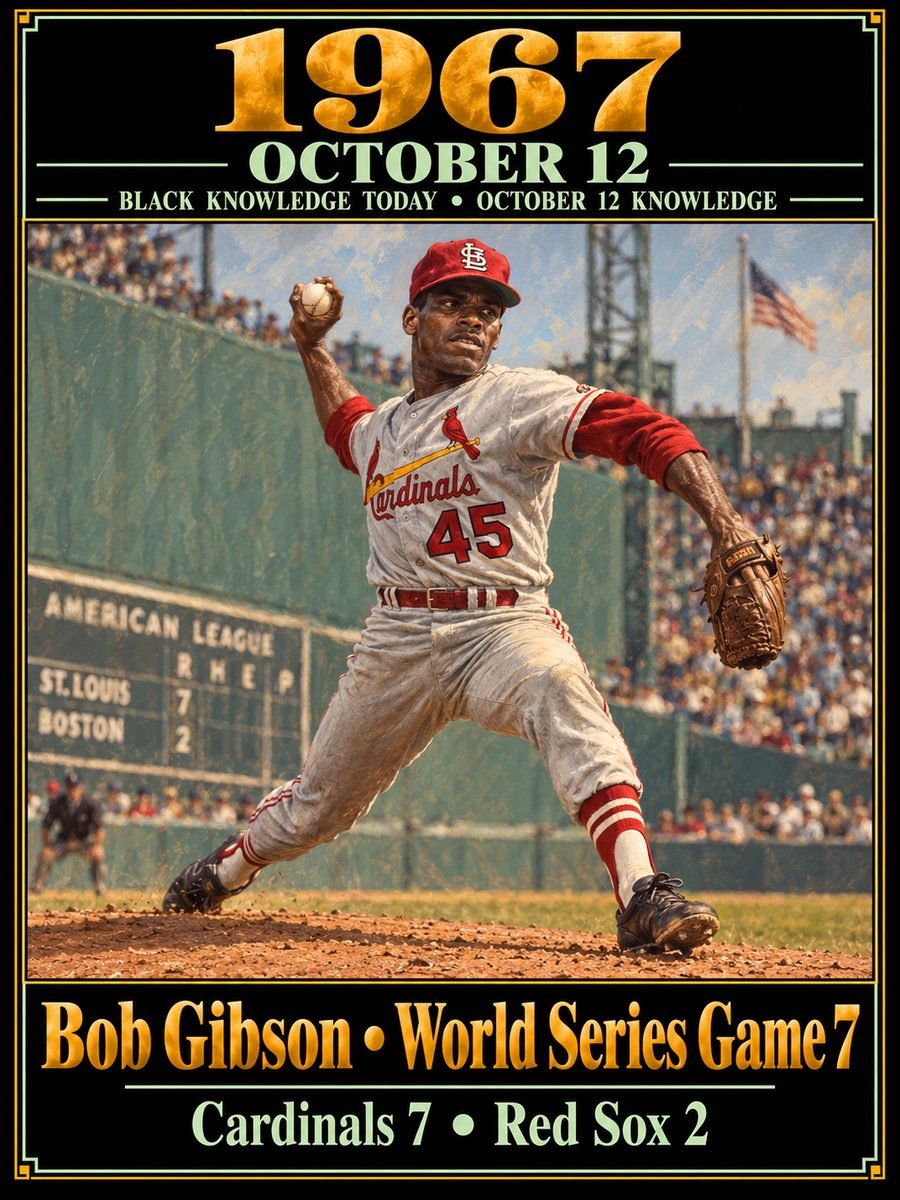 1967 — Bob Gibson won his third game of the World Series to clinch the title for the St. Louis Cardinals
