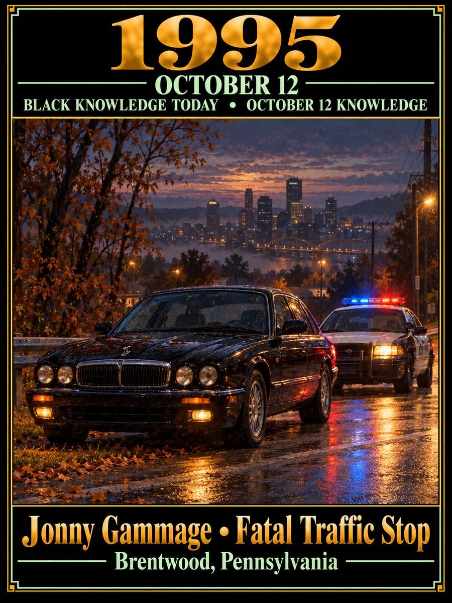 1995 — Police killed Jonny Gammage during a traffic stop in Brentwood, Pennsylvania