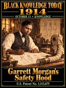 1914 — Garrett Morgan received a patent for his safety hood