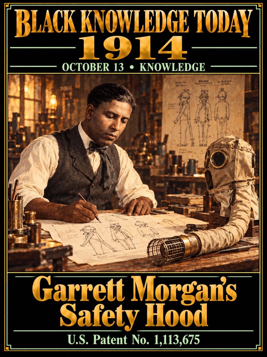 1914 — Garrett Morgan received a patent for his safety hood