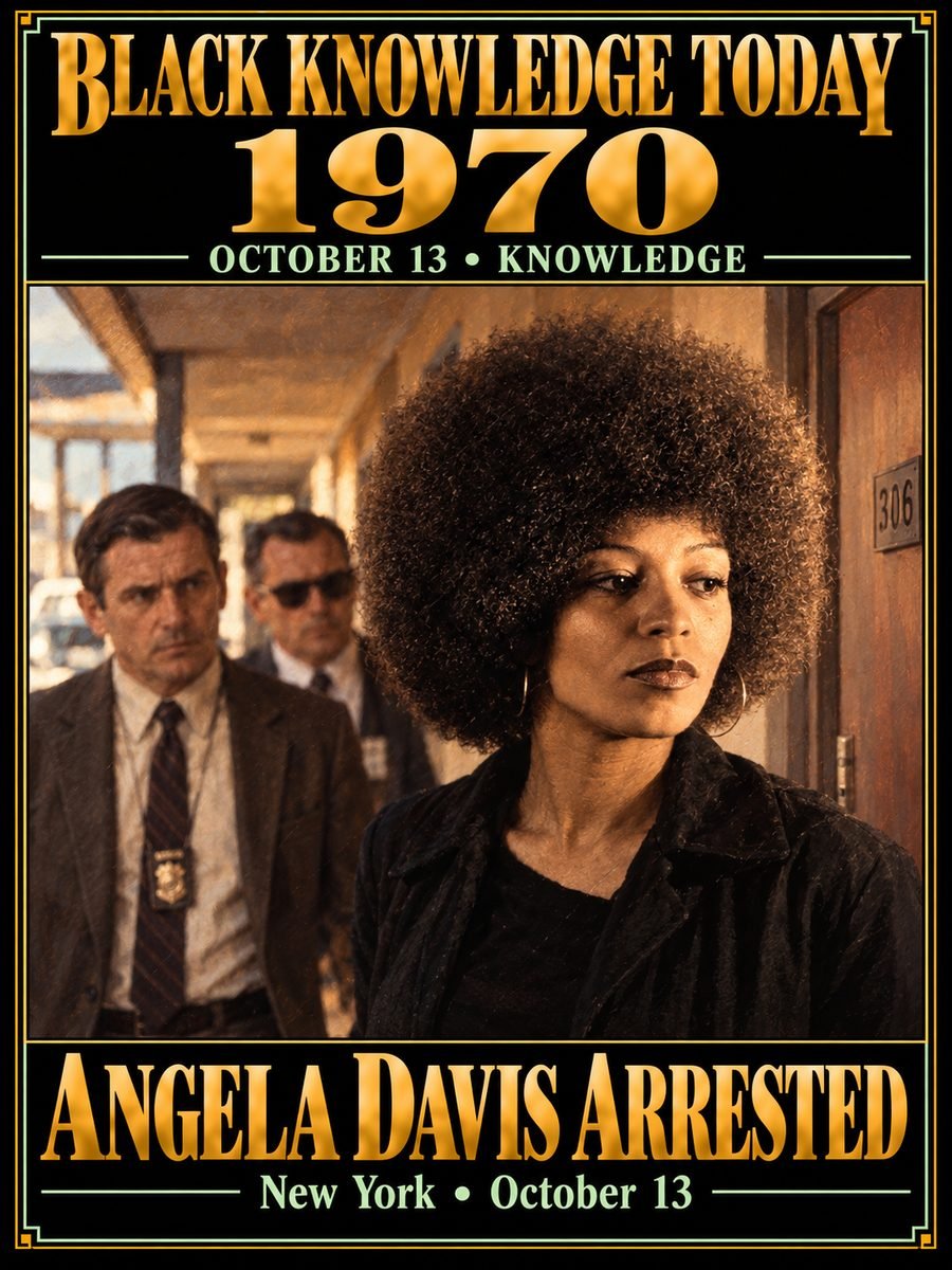 1970 — Angela Davis was arrested after a nationwide search