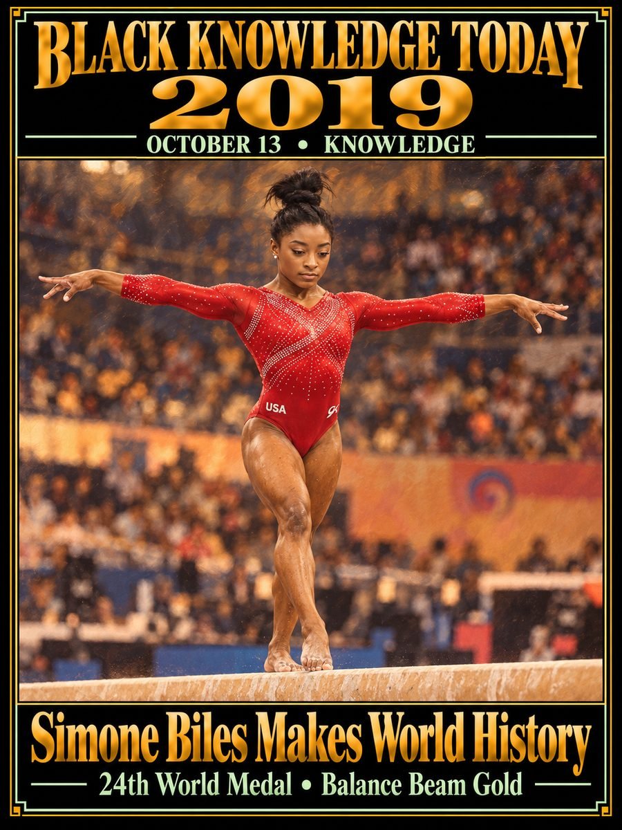 2019 — Simone Biles won her 24th world medal, the most of any gymnast in history