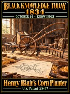 1834 — Henry Blair received a patent for his seed planter