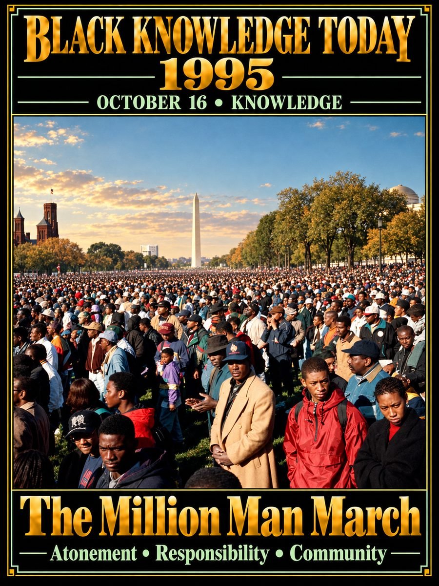 1995 — The Million Man March gathered in Washington