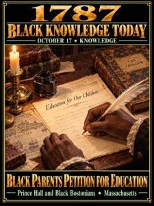 1787 — Prince Hall petitioned Massachusetts for equal education