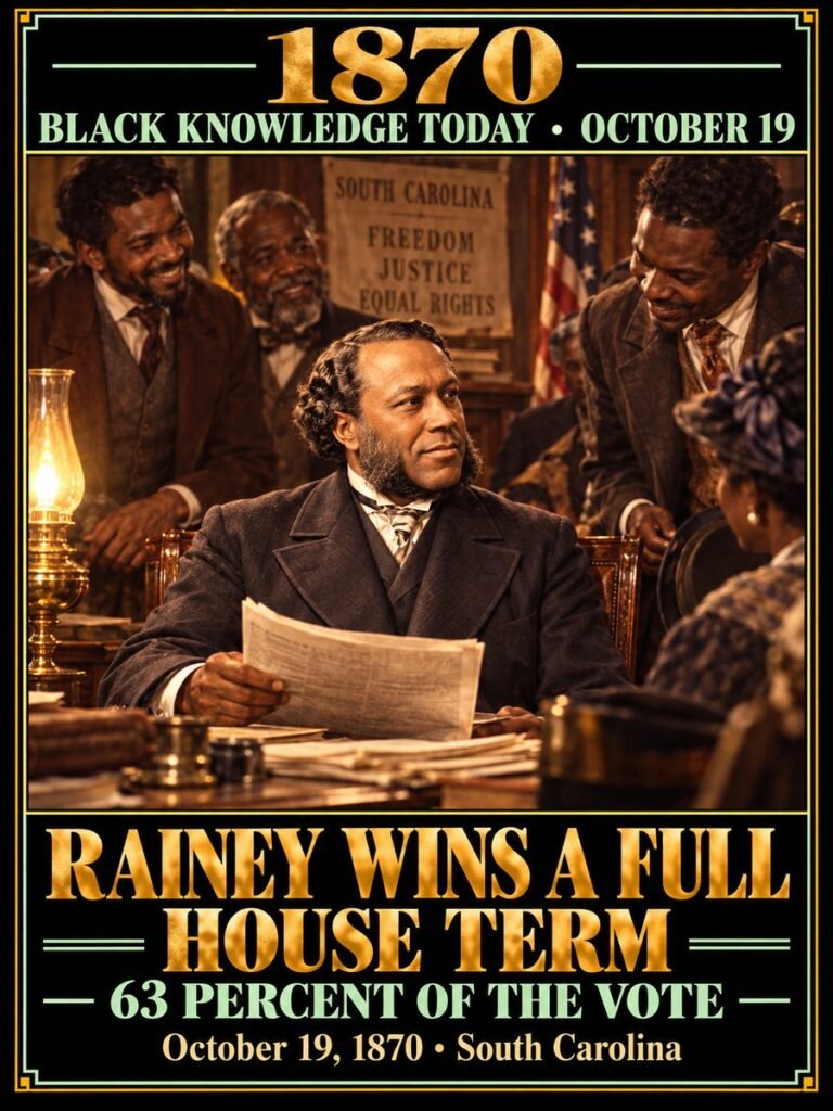 1870 — Joseph Rainey won election to the U.S. House