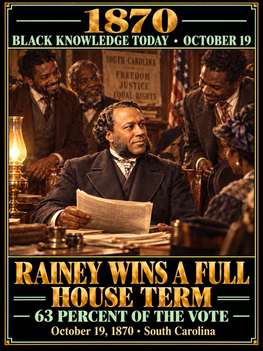 1870 — Joseph Rainey won election to the U.S. House