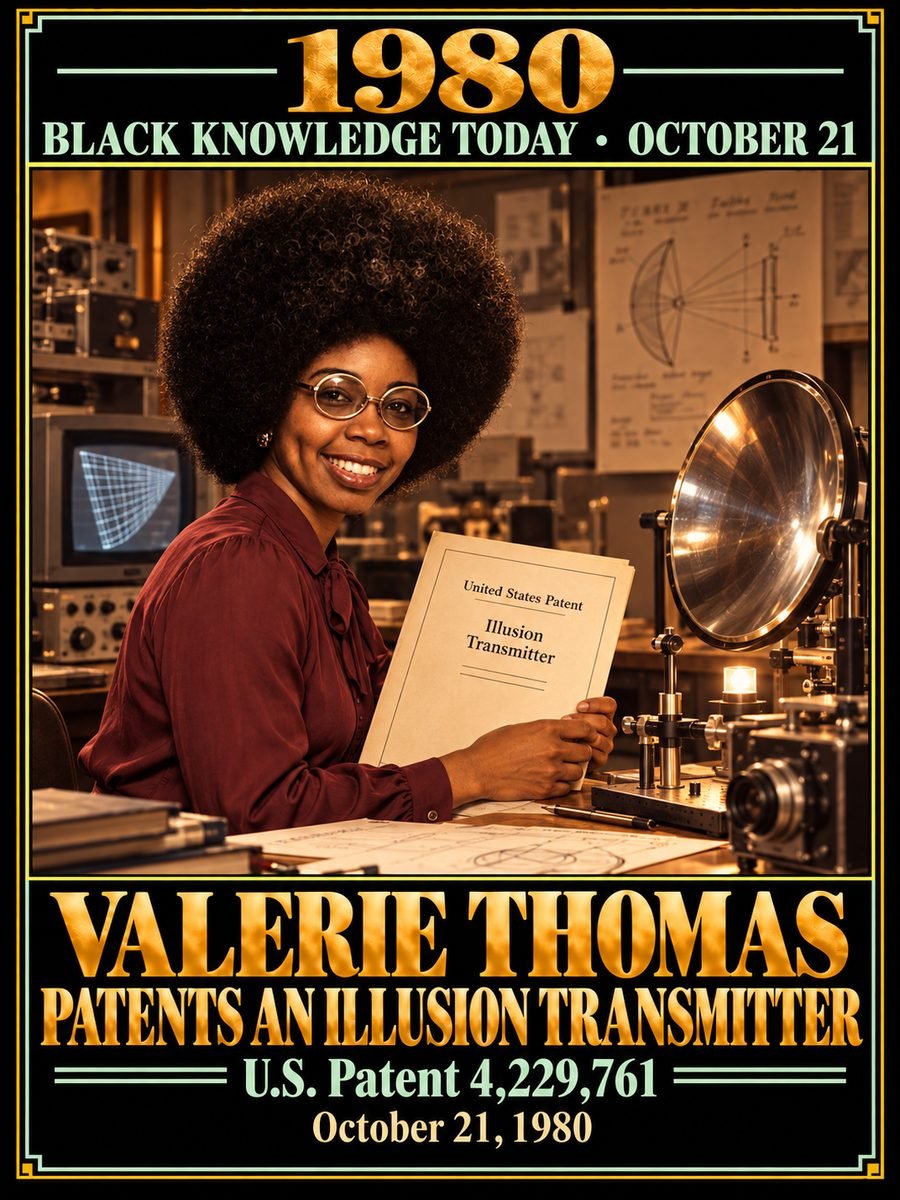 1980 — NASA scientist Valerie L. Thomas received a patent for the illusion transmitter