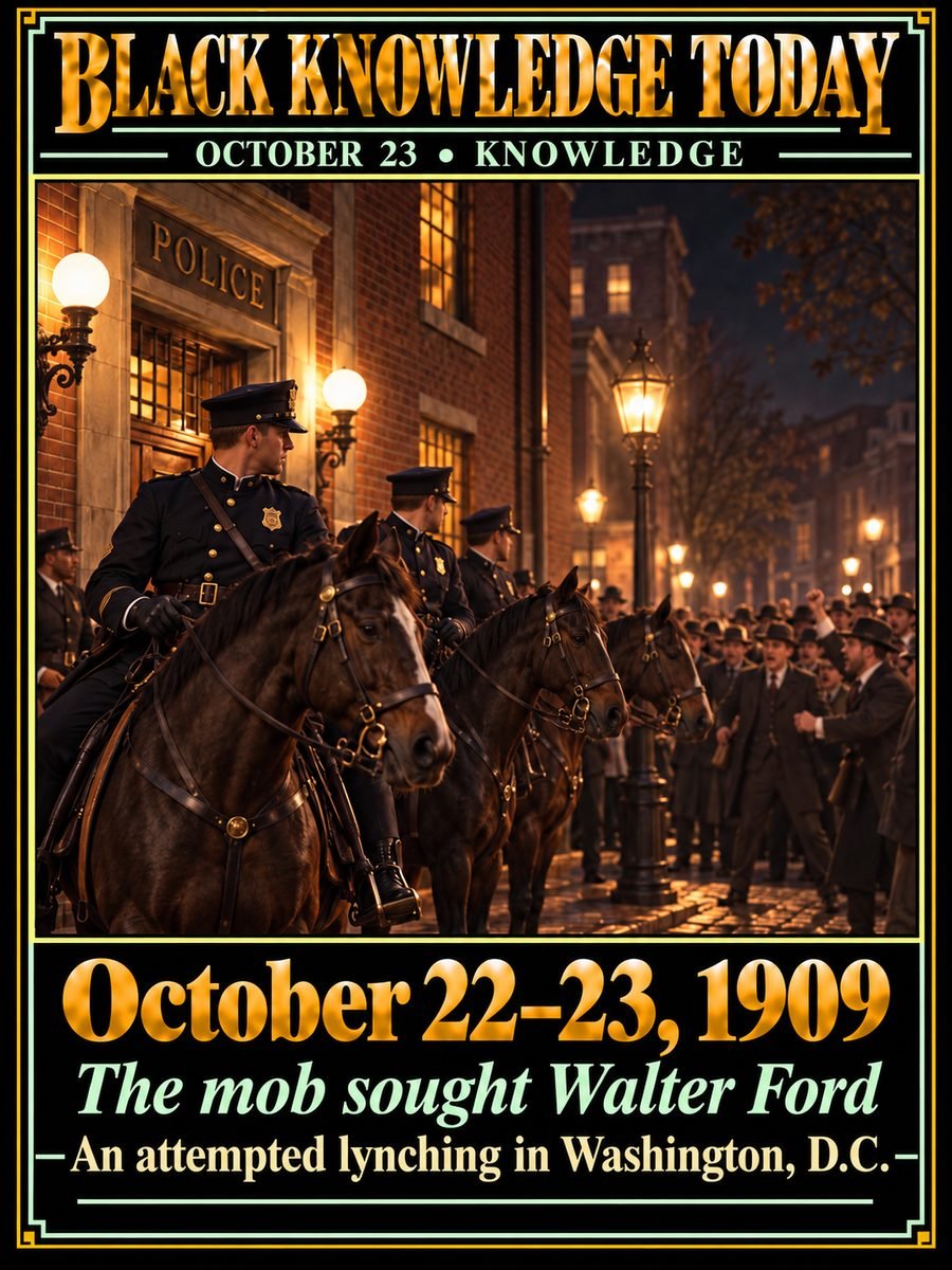 1909 — A white mob tried to lynch Walter Ford blocks from the U.S. Capitol