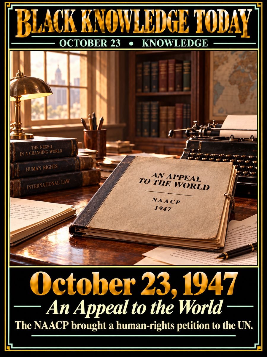 1947 — The NAACP presented An Appeal to the World to the United Nations