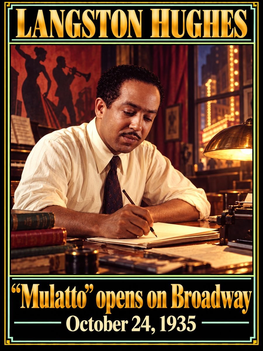 1935 — Langston Hughes’s Mulatto opened on Broadway