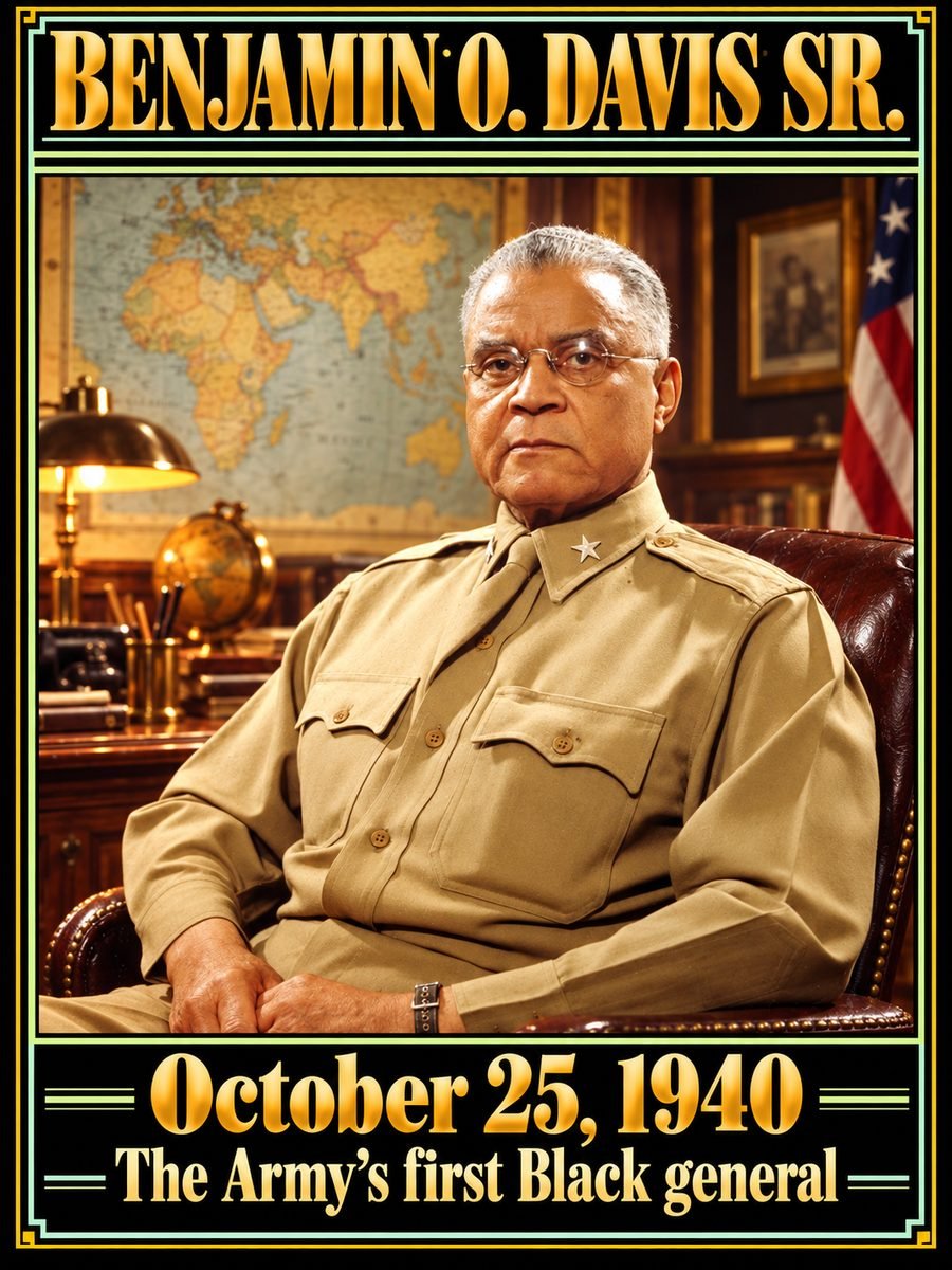 1940 — Benjamin O. Davis Sr. became the U.S. Army’s first Black general