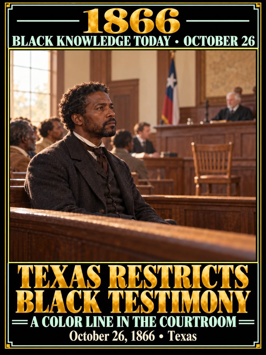 1866 — Texas passed a law limiting Black testimony in court