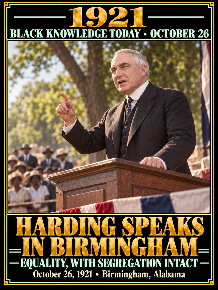 1921 — President Harding addressed Black political and economic rights in Birmingham