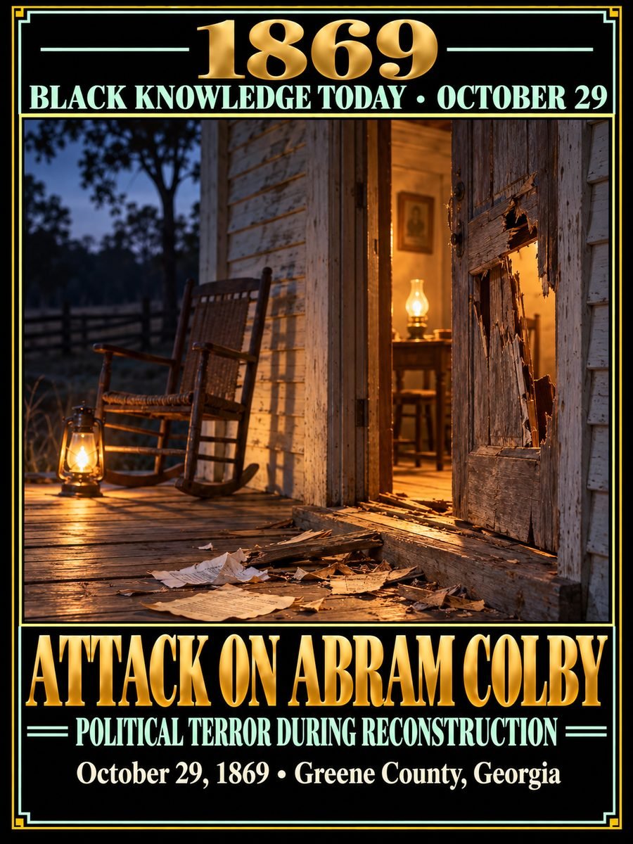1869 — A white mob attacked Georgia legislator Abram Colby