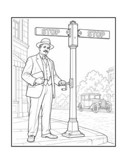 Garrett Morgan coloring page from Brilliant Black Inventors Vol 1